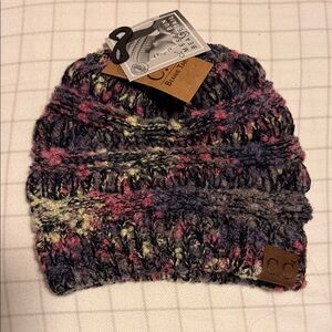 C.C Multicolor Messy Bun Beanie Tail